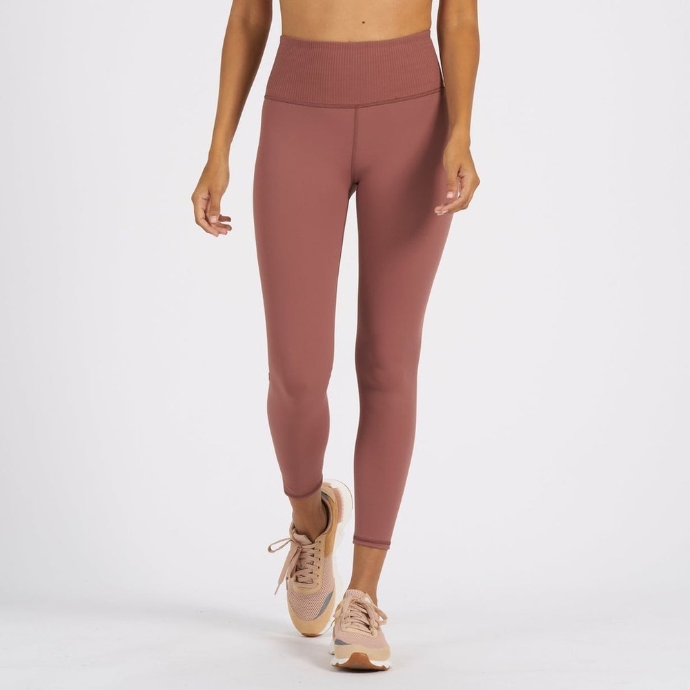 vuori ribbed high rise studio leggings